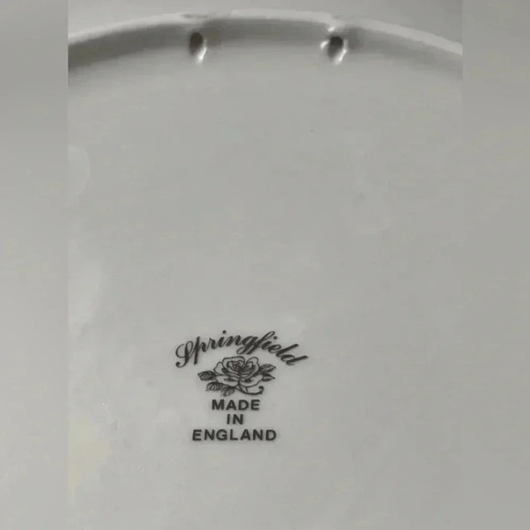 Springfield 1 Blue Floral Tea Rose Vintage 10” Dinner Luncheon 1 One Plate - Picture 5 of 10